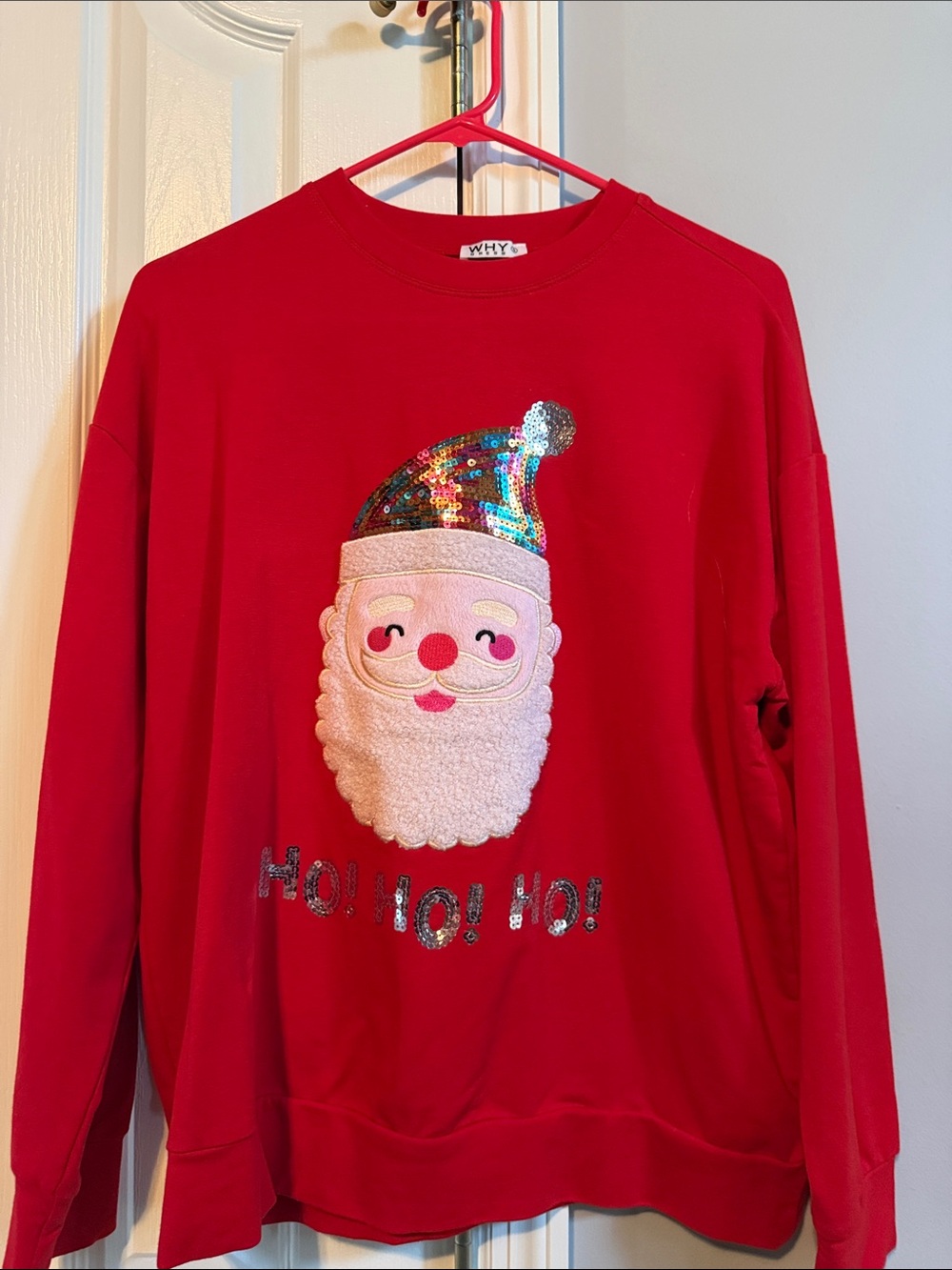 WHY Red Santa Holiday Sweatshirt